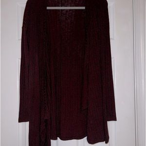American Eagle Maroon Open Cardigan